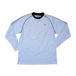 Vintage Kappa Men's White Long Sleeve Ringer Shirt Size Large